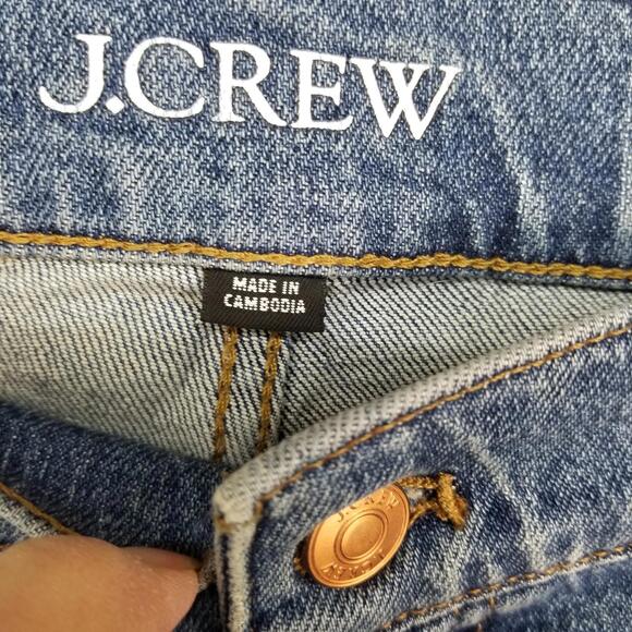 J. Crew 9" Demi‎ Bootcut Crop Jeans 33 High-rise Raw Hem Boot Jean - Picture 7 of 14